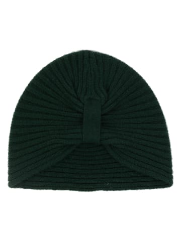 Just Cashmere Kaszmirowa czapka w kolorze ciemnozielonym