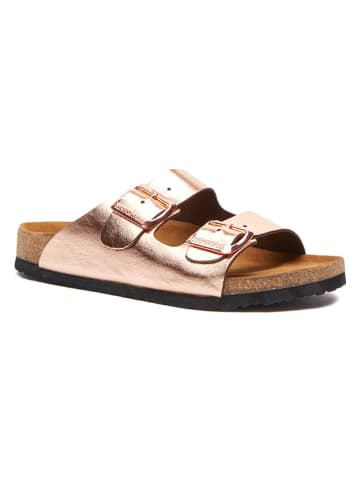 Comfortfusse Leren slippers lichtroze