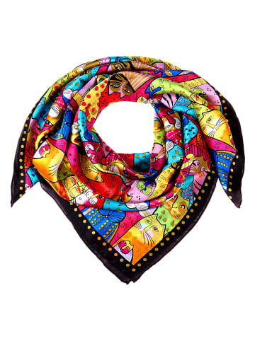 MENTHE À L'O Zijden sjaal meerkleurig - (L)90 x (B)90 cm