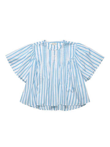 Marc O'Polo Junior Bluse in Hellblau/ Weiß