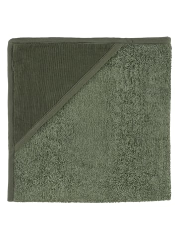TRIXIE Ręcznik kąpielowy w kolorze ciemnozielonym z kapturem  - 75 x 75 cm