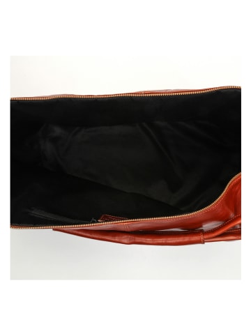 maison héritage PARIS Leren schoudertas "Jax" cognackleurig - (B)60 x (H)34 x (D)14 cm