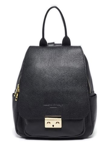 maison héritage PARIS Leren rugzak "Helo" zwart - (B)24,5 x (H)29,5 x (D)11 cm