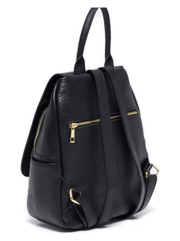 maison héritage PARIS Leren rugzak "Helo" zwart - (B)24,5 x (H)29,5 x (D)11 cm