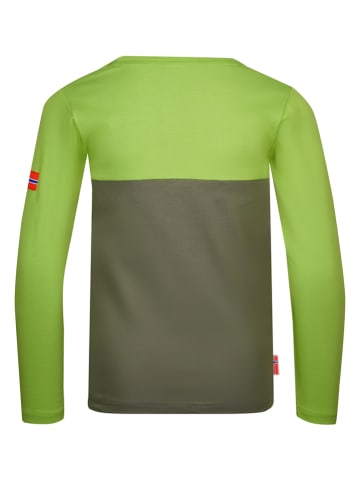 Trollkids Functioneel shirt "Bergen" groen/grijs
