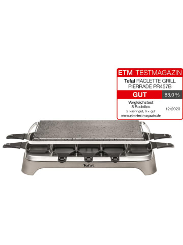 Tefal Raclettegrill PR457B "Pierrade" zilverkleurig/grijs