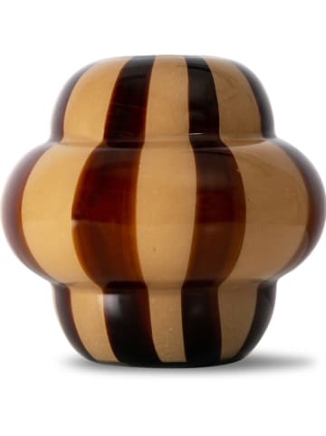 Byon Vase "Curlie" in Beige/ Braun - (H)22 x Ø 20 cm
