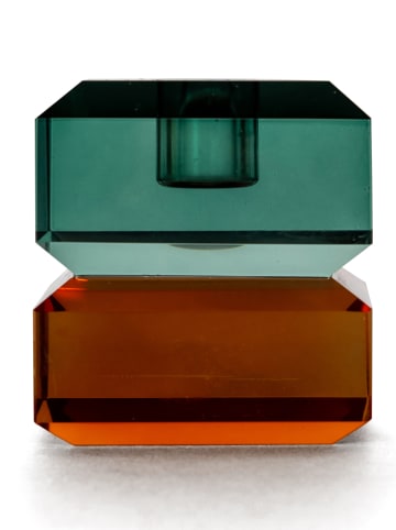 Byon Kaarshouder "Rolin" groen/oranje - (H)7,5 x Ø 7 cm