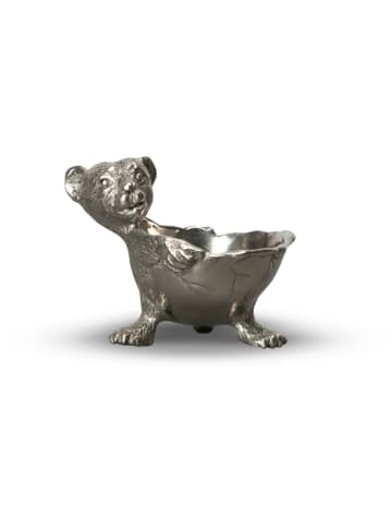 Byon Kieliszek "Bear" w kolorze srebrnym na jajko - 7 x 5 x 5 cm