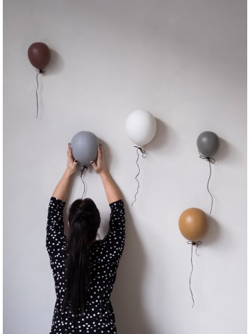 Byon Wanddecoratie "Balloon" grijs - (H)23 x Ø 17 cm