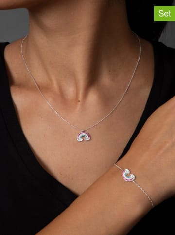 Lodie Silver 2tlg. Schmuckset: Halskette & Armkette