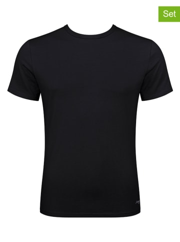 Sloggi Koszulki (2 szt.) w kolorze czarnym