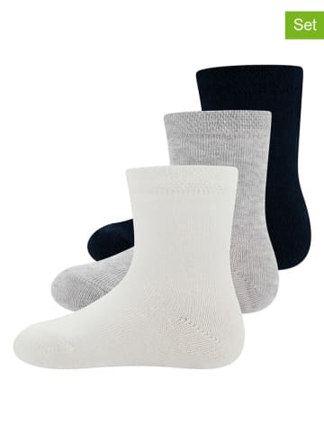 ewers 3er-Set: Socken in Schwarz/ Grau/ Weiß