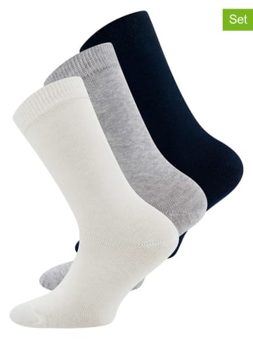 ewers 3-delige set: sokken zwart/grijs/wit