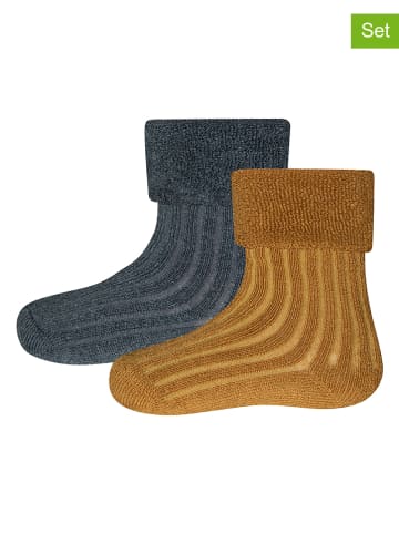 ewers 4-delige set: sokken donkergrijs/lichtbruin