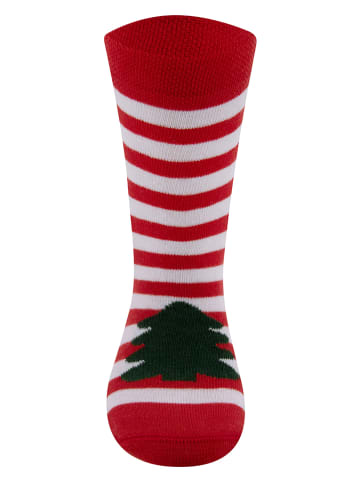 ewers 2-delige set: sokken zwart/rood