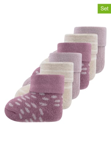ewers 6-delige set: babysokken lichtroze/beige