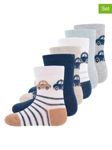 Ewers 6-delige set: sokken beige/donkerblauw/grijs