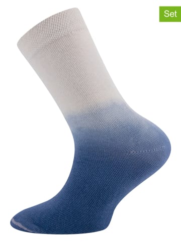 ewers 2-delige set: sokken wit/donkerblauw/oranje