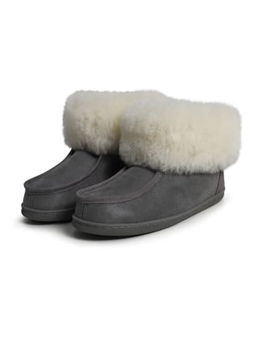 Kaiser Naturfellprodukte H&L Pantoffels met lamsvacht "Oslo" grijs