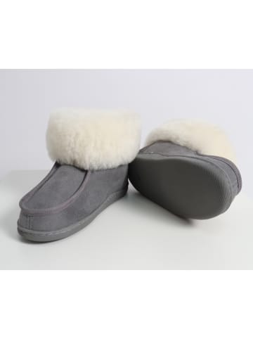 Kaiser Naturfellprodukte H&L Pantoffels met lamsvacht "Oslo" grijs