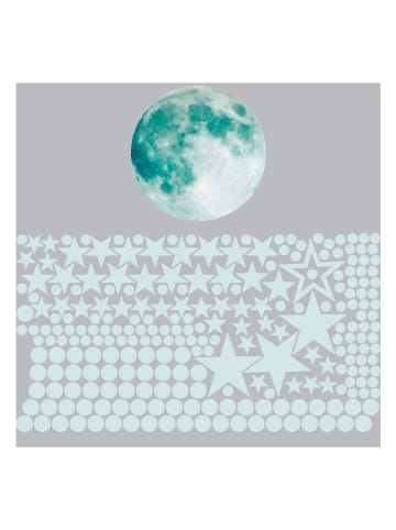 Ambiance Wandsticker "Glow in the Dark - Dark moon"
