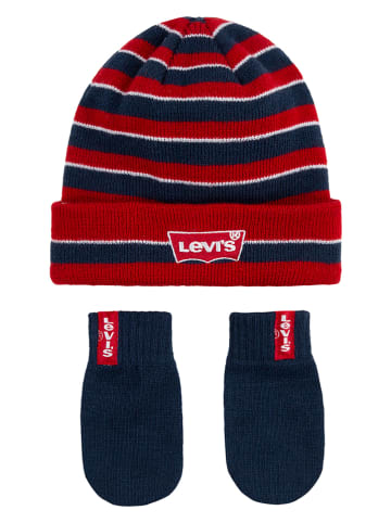Levi's Kids 2tlg. Set: Mütze und Fäustlinge in Rot