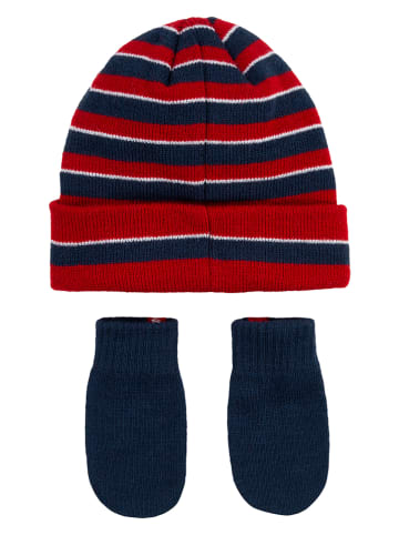 Levi's Kids 2tlg. Set: Mütze und Fäustlinge in Rot