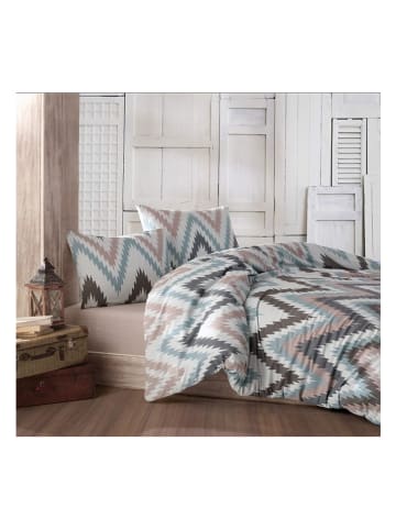 Elizabed Renforcé beddengoedset blauw/beige