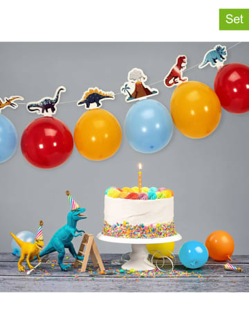 The Home Deco Kids Girlandy balonowe (3 szt.) w kolorze czerwono-żółto-błękitnym