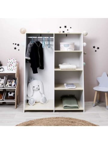 The Home Deco Kids Wieszak w kolorze biało-brązowym na ubrania - 90 x 120 x 48 cm
