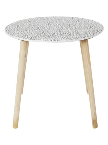 Ethnical Life Set van twee bijzettafels groen/rood/naturel