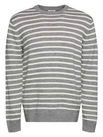 ESPRIT Pullover in Grau/ Weiß
