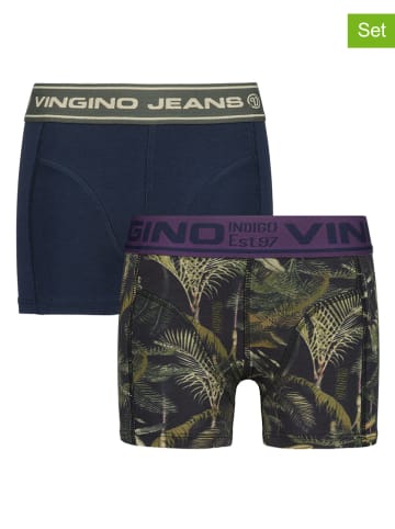 Vingino 2-delige set: boxershorts groen/donkerblauw