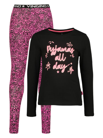 Vingino Pyjama "Willa" zwart/roze