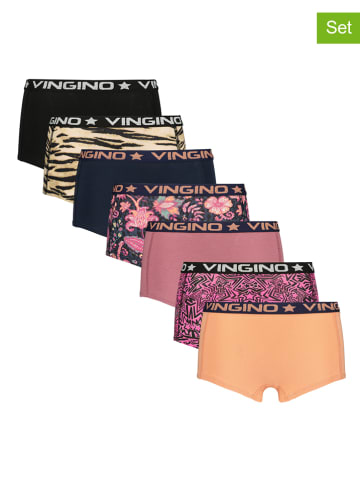 Vingino 7-delige set: hipsters zwart/roze/beige