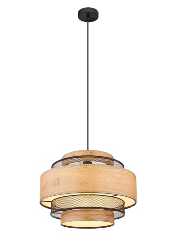Globo lighting Lampa wisząca "Soeni" w kolorze jasnobrązowym - wys. 120 cm x Ø 45 cm
