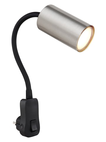 Globo lighting Wandlamp "Robby" zwart/zilverkleurig - (B)32 x (H)43 cm