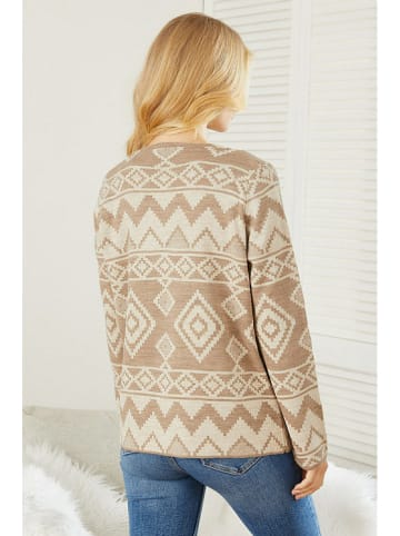 Milan Kiss Vest beige/lichtbruin/meerkleurig