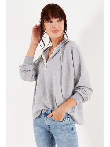 Milan Kiss Hoodie in Hellgrau