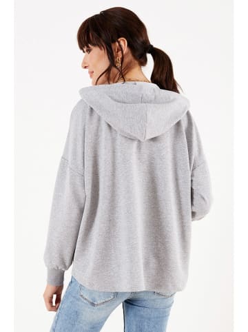 Milan Kiss Hoodie in Hellgrau