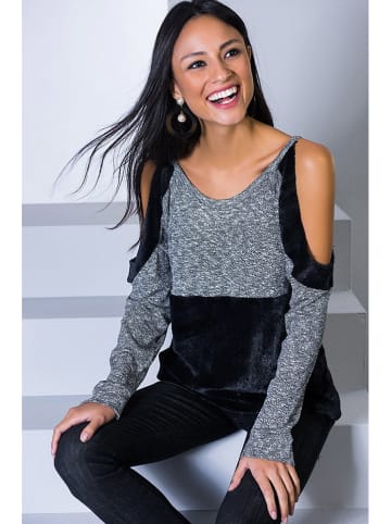 Milan Kiss Longsleeve grijs/zwart
