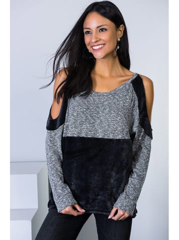 Milan Kiss Longsleeve grijs/zwart