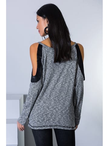 Milan Kiss Longsleeve grijs/zwart