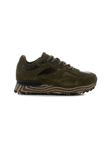 WODEN Leren sneakers "Sophie" donkergroen