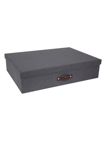 BigsoBox Pudełko "Jakob" w kolorze czarnym - 43,5 x 10,5 x 31 cm