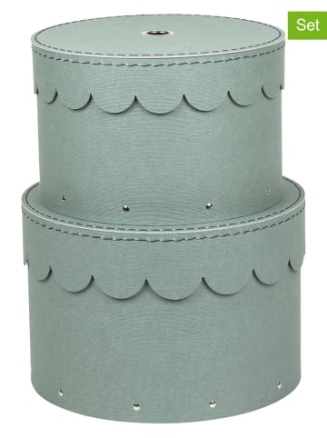 BigsoBox 2-delige set: ronde boxen "Wilma" groen