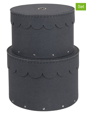 BigsoBox Pudełka (2 szt.) w kolorze czarnym