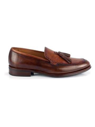 ORTIZ & REED Leren mocassins "Framo" camel