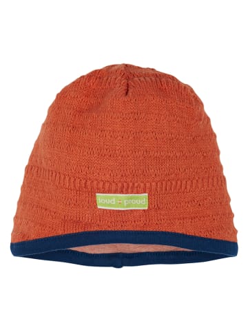 loud + proud Dwustronna czapka w kolorze pomarańczowym